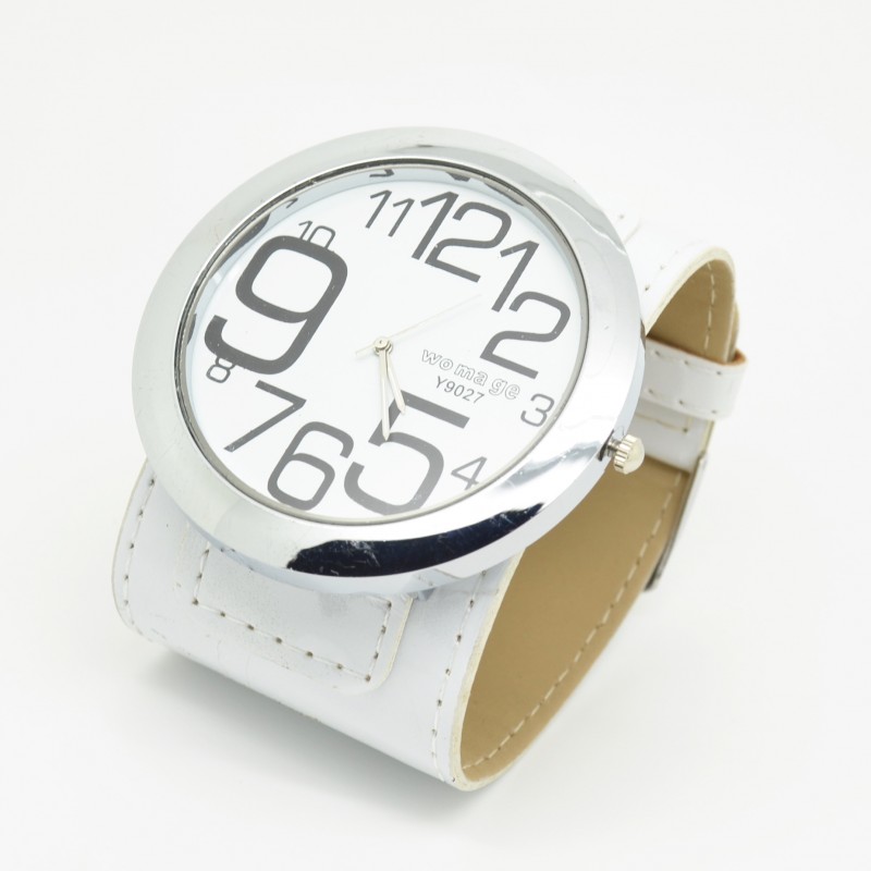 韓版手錶韓國學生潮流個性PU皮帶時裝手錶大表盤數字情侶對表批發・進口・工廠・代買・代購