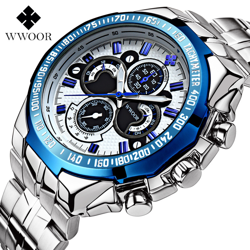 正品品牌運動款男士手錶鋼帶夜光非機械表男表手錶批發一件代發批發・進口・工廠・代買・代購