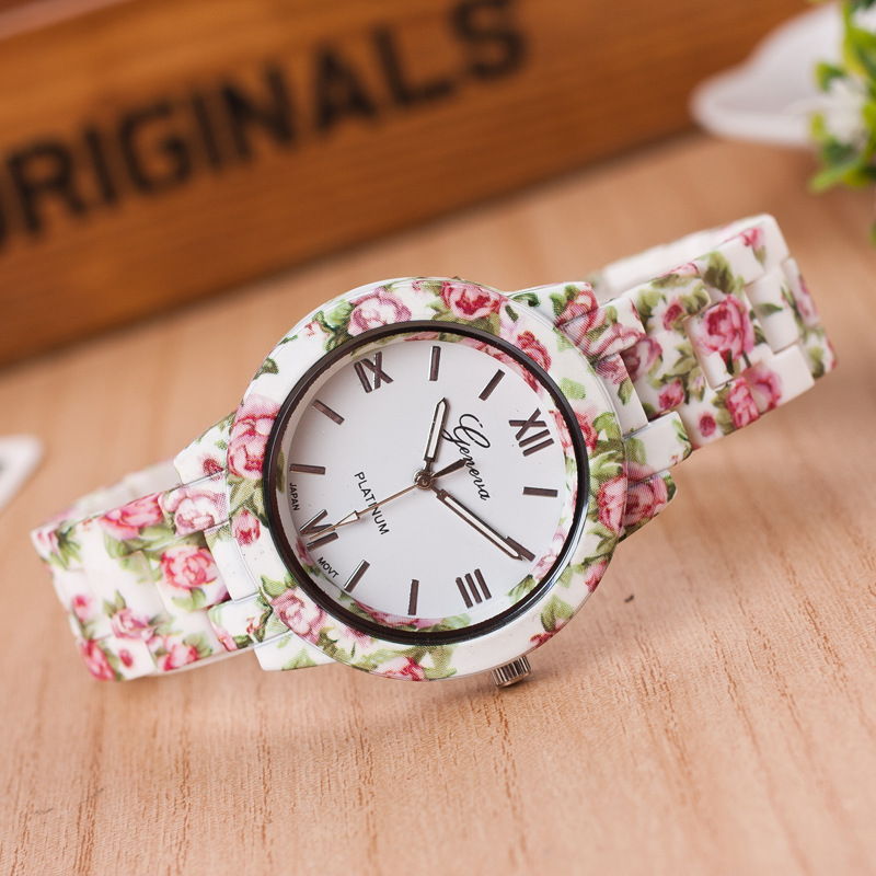 工廠多個花色現貨手錶 速賣通爆款手錶 日內瓦geneva3號印花手錶批發・進口・工廠・代買・代購