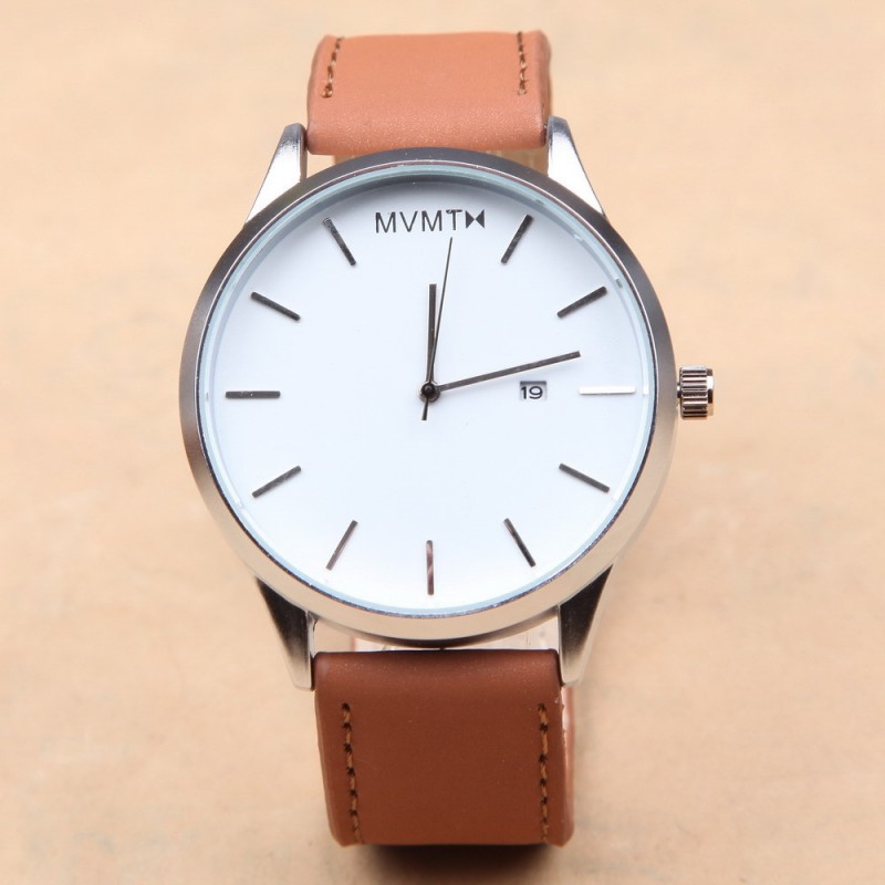 新款歐美時尚女款男士手錶MVMT手錶休閒復古皮帶商務石英手錶批發・進口・工廠・代買・代購