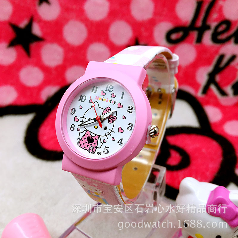 爆款Hellokitty 凱蒂貓兒童夜光手錶KT女生女孩批發・進口・工廠・代買・代購