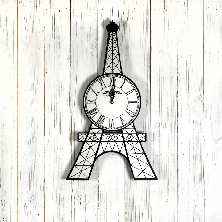 埃菲爾鐵塔造型掛鐘 時尚創意掛鐘 歐式時鐘 客廳鐘表 傢居裝飾批發・進口・工廠・代買・代購