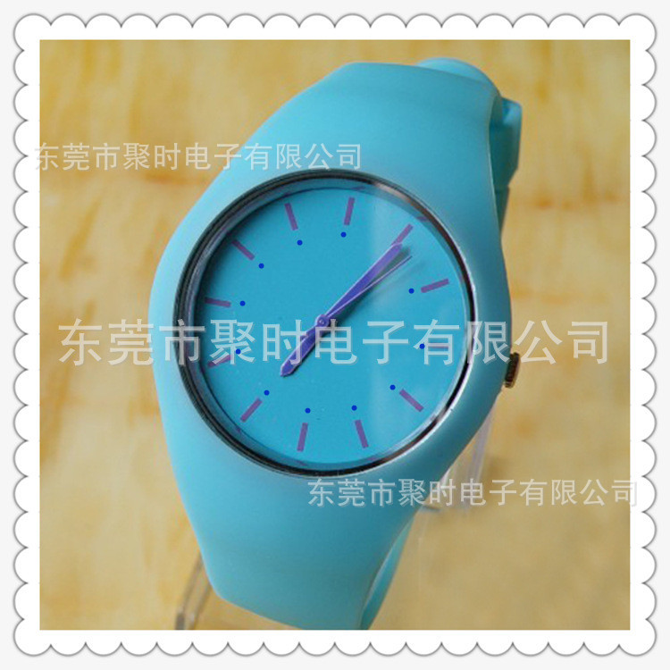 外貿矽膠手錶 新款超薄I@CE手錶 果凍色30米防水超薄矽膠國旗手錶批發・進口・工廠・代買・代購