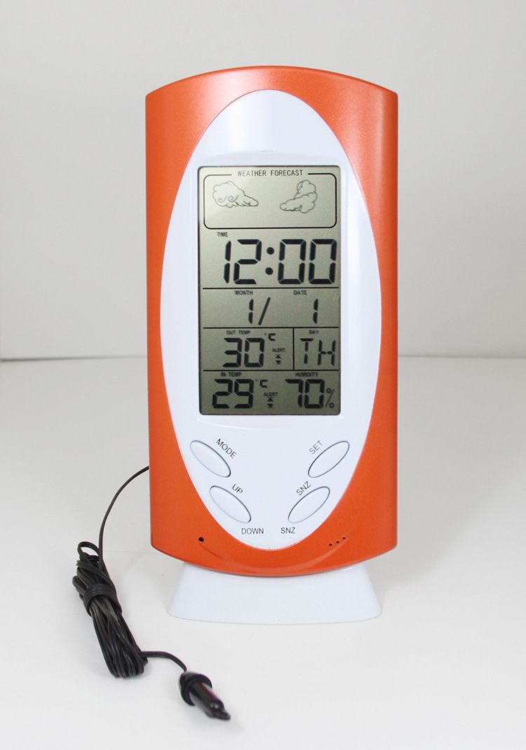 吉美H129AB熱銷簡約學生鬧鐘帶有室內外溫濕度顯示功能批發・進口・工廠・代買・代購