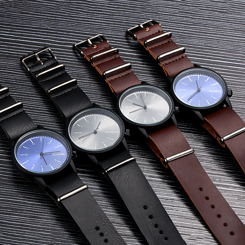 2016速賣通新款日內瓦超薄皮帶手錶 簡約刻度品牌男士手錶批發批發・進口・工廠・代買・代購