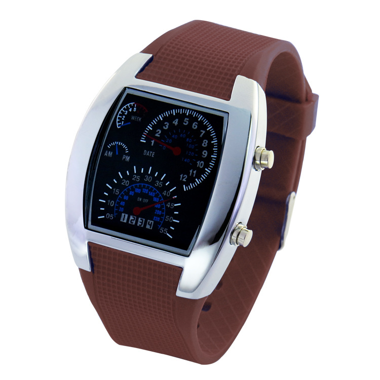 廠傢直銷 時尚潮人扇形機表盤手錶航空飛機表led電子表 一件代發批發・進口・工廠・代買・代購