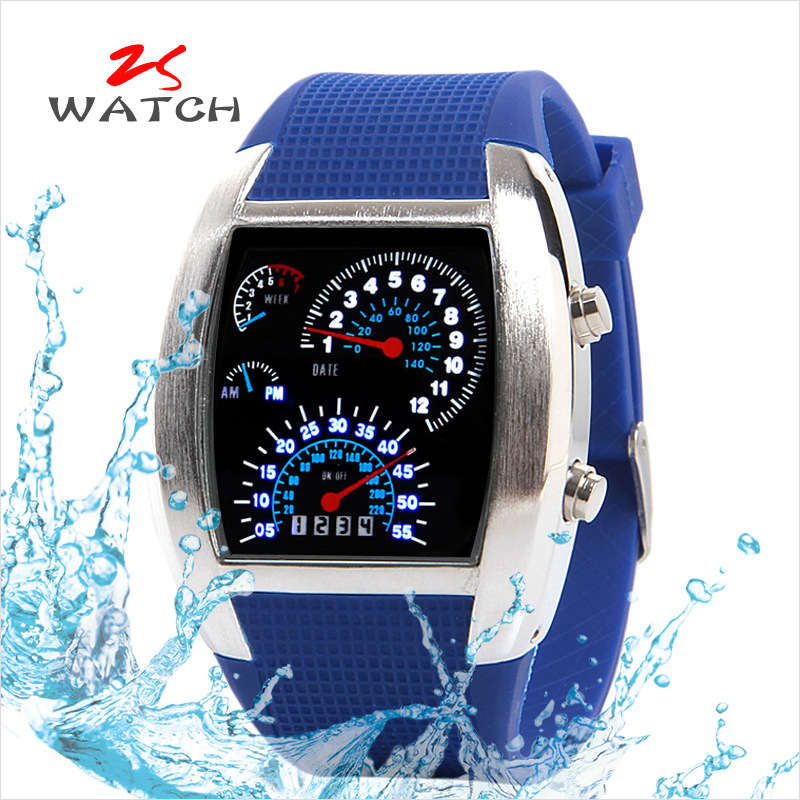 航空手錶 合金航空表 防水款 扇形機表盤表 男式韓國時尚LED手錶批發・進口・工廠・代買・代購