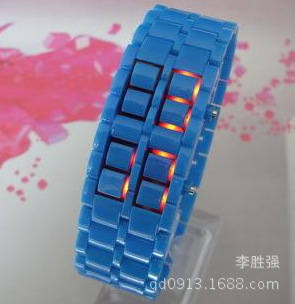 韓版創意熔巖LED手鏈表塑膠 時尚潮流LED學生情侶手錶批發・進口・工廠・代買・代購