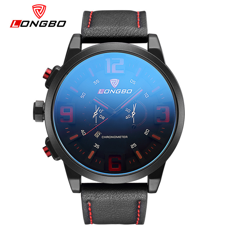 龍波(Longbo)手錶學生休閒運動表夜光大表盤男士手錶批發 80192批發・進口・工廠・代買・代購