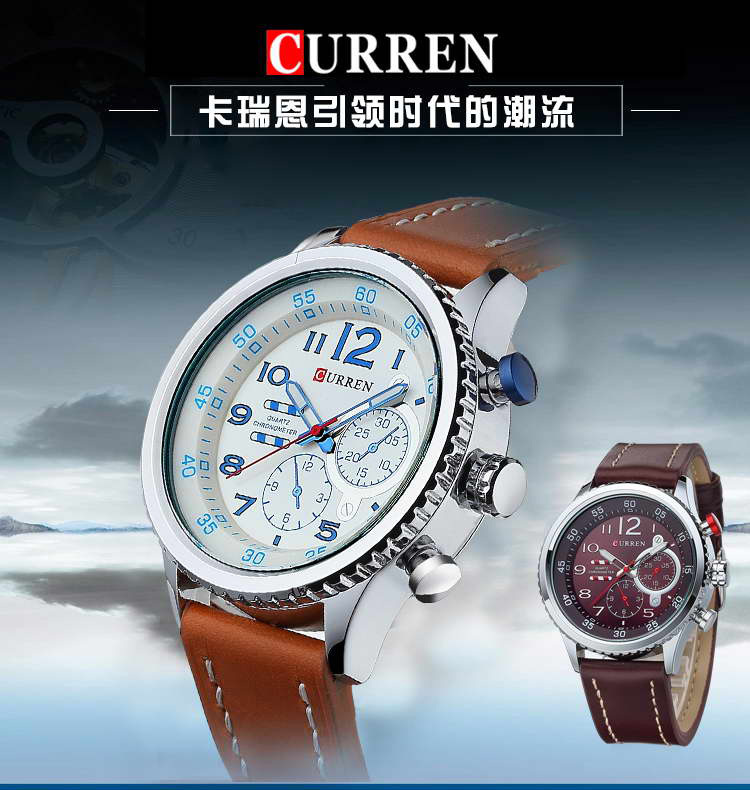 速賣通亞馬遜wish外貿爆款正品卡瑞恩8179運動男女款真皮皮帶手錶批發・進口・工廠・代買・代購