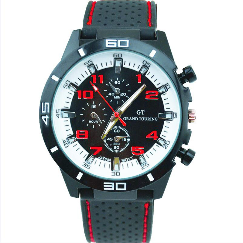 時尚韓版GT賽車手錶矽膠車線學生手錶 廠傢直銷 支持定製工廠,批發,進口,代購