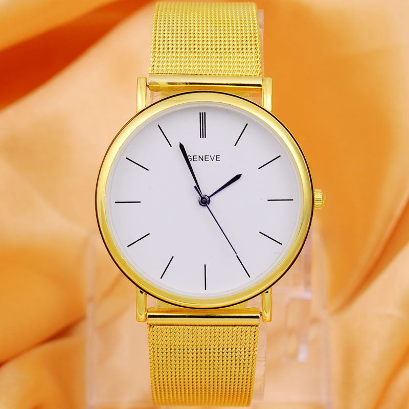速賣通 ebay爆款 女士時尚休閒金色圓形鋼帶手錶批發批發・進口・工廠・代買・代購