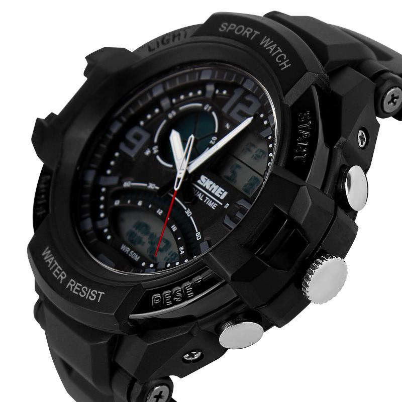 時刻美1017防水手錶 多功能運動男士雙顯手錶夜光戶外登山工廠,批發,進口,代購