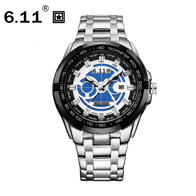 6.11 光動能手錶GD006 鋼帶男士石英手錶 運動休閒商務防水男表批發・進口・工廠・代買・代購