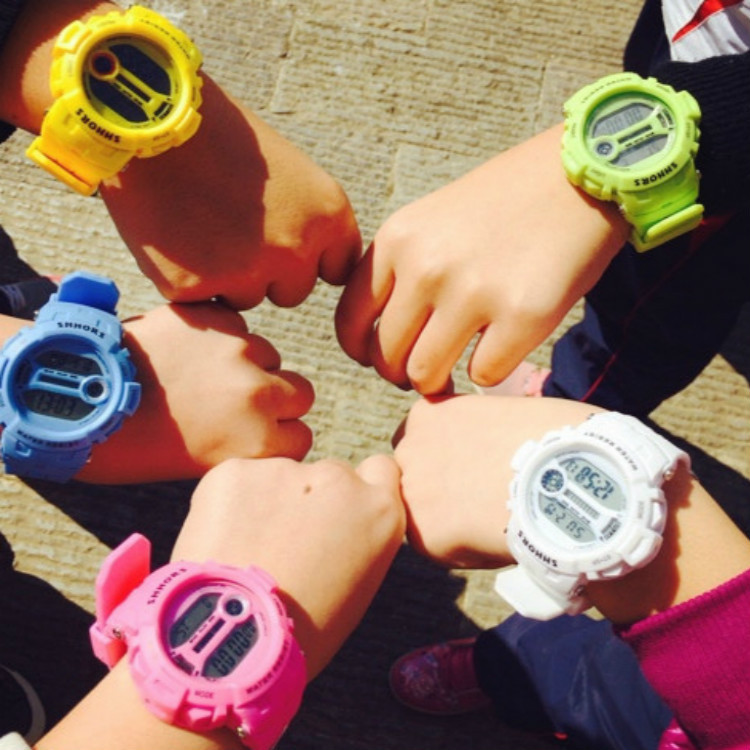 聖猴時shhors手錶led韓國時尚彩色熒光果凍男女學生電子手錶兒童批發・進口・工廠・代買・代購