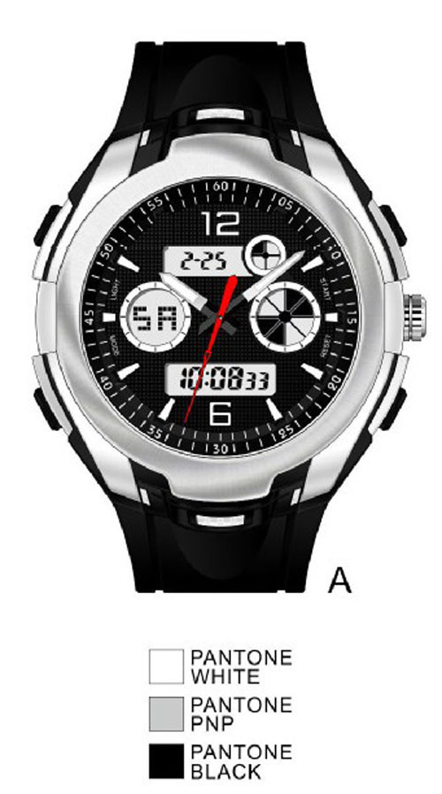 爆款雙機芯運動手錶雙顯休閒多功能電子表S6105工廠,批發,進口,代購