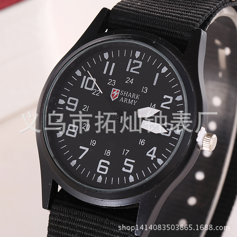 Shark品牌優質長尼龍帶男表休閒時尚禮品手錶腕表一件代發現貨批發・進口・工廠・代買・代購
