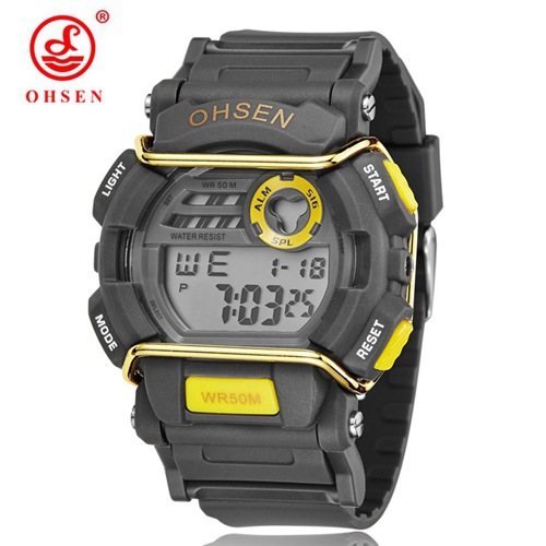 OHSEN奧聖正品 韓版方形電子多色亮光防水運動計時手錶腕表 1602批發・進口・工廠・代買・代購