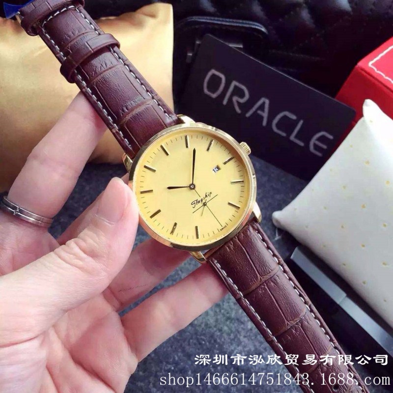 新款手錶男士韓版時尚合金懷表  真皮皮帶 廠傢供應批發・進口・工廠・代買・代購