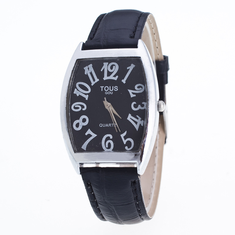 廠傢直銷歐美新款配飾速賣通流行幾何方塊格紋皮帶手錶電子表批發批發・進口・工廠・代買・代購