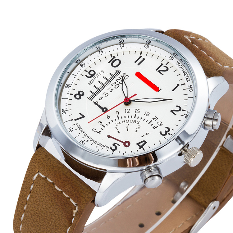 卡瑞恩8152 男士高檔磨砂真皮皮帶手錶個性溫度計商務卡瑞恩手錶批發・進口・工廠・代買・代購