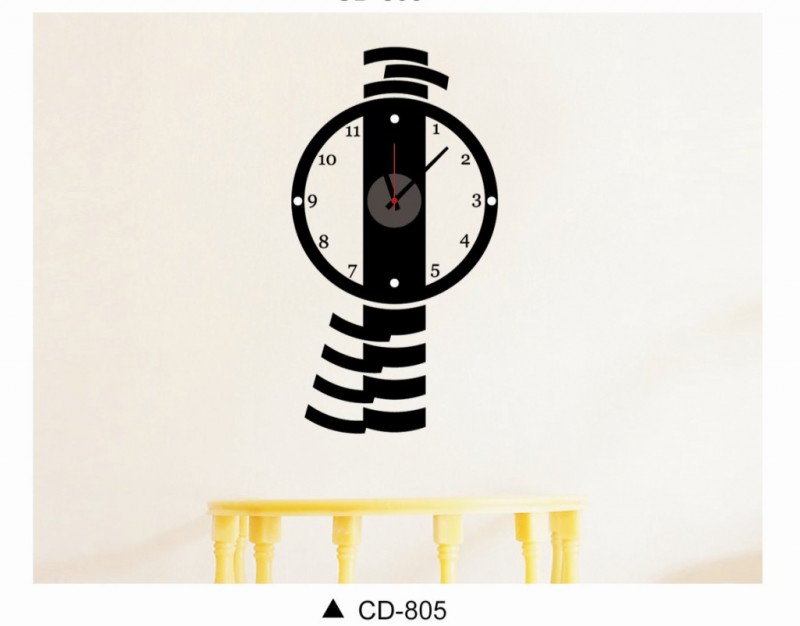 【廠傢直銷】CD805 創意3D 卡通可愛兒童立體掛鐘壁鐘 墻貼批發工廠,批發,進口,代購