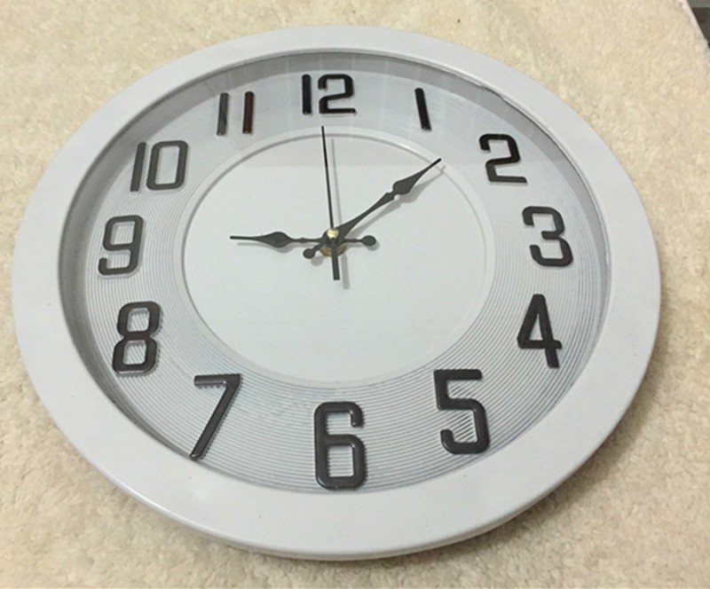 批發供應塑料掛鐘客廳裝飾鐘wall clock 可定做LOGO廠傢直銷工廠,批發,進口,代購