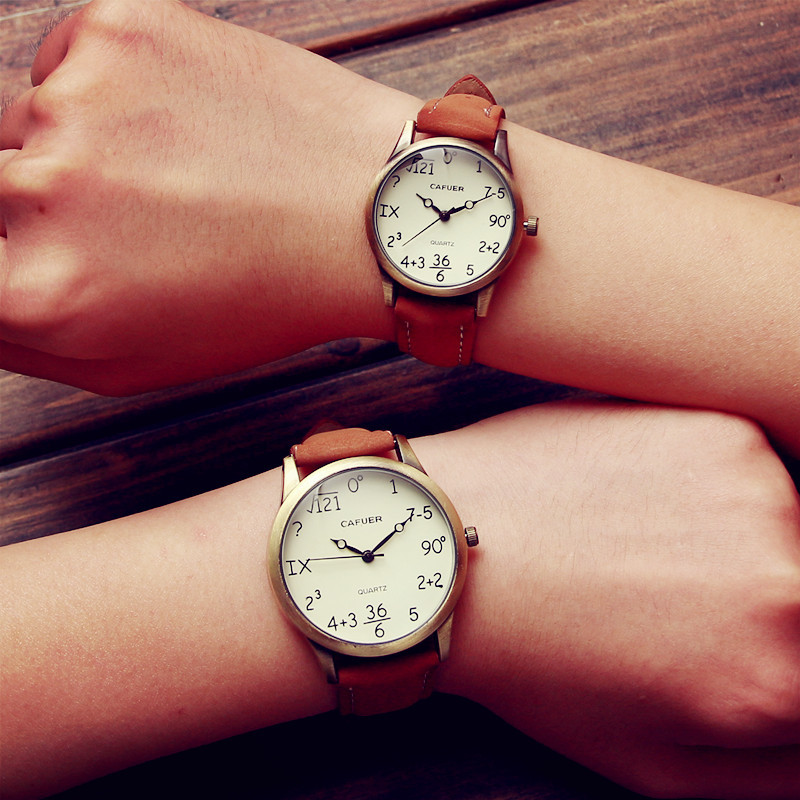 日系文藝范新款手錶女學生韓版簡約創意青少年復古休閒情侶一對潮批發・進口・工廠・代買・代購