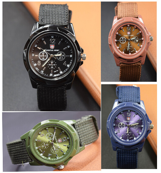現貨批發瑞士Gemius 編織海陸空軍表   時尚男士swiss運動手錶工廠,批發,進口,代購
