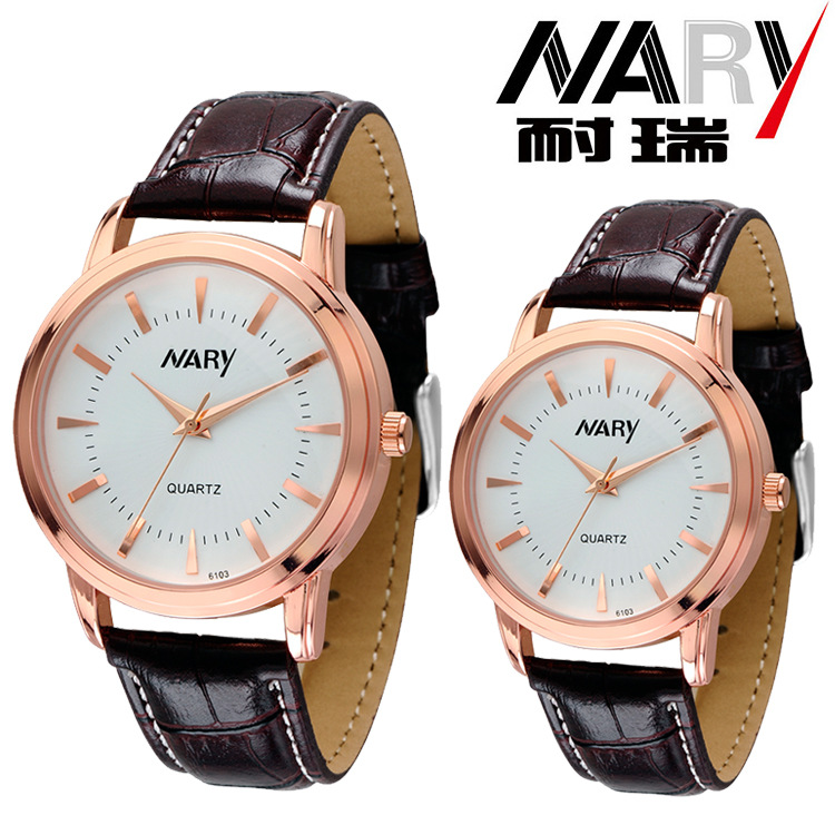 【耐瑞正品】NARY2016英倫復古手錶皮帶手錶6103商務手錶新款上市批發・進口・工廠・代買・代購