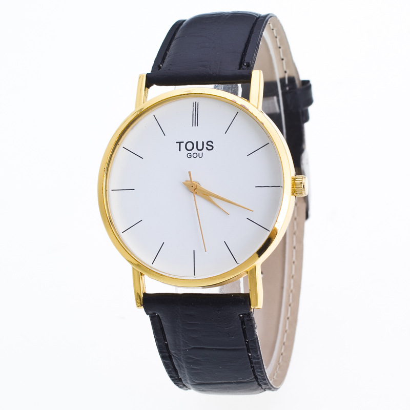 廠傢直銷歐美時尚新款速賣通eBay流行皮帶格紋手錶時裝休閒表批發批發・進口・工廠・代買・代購