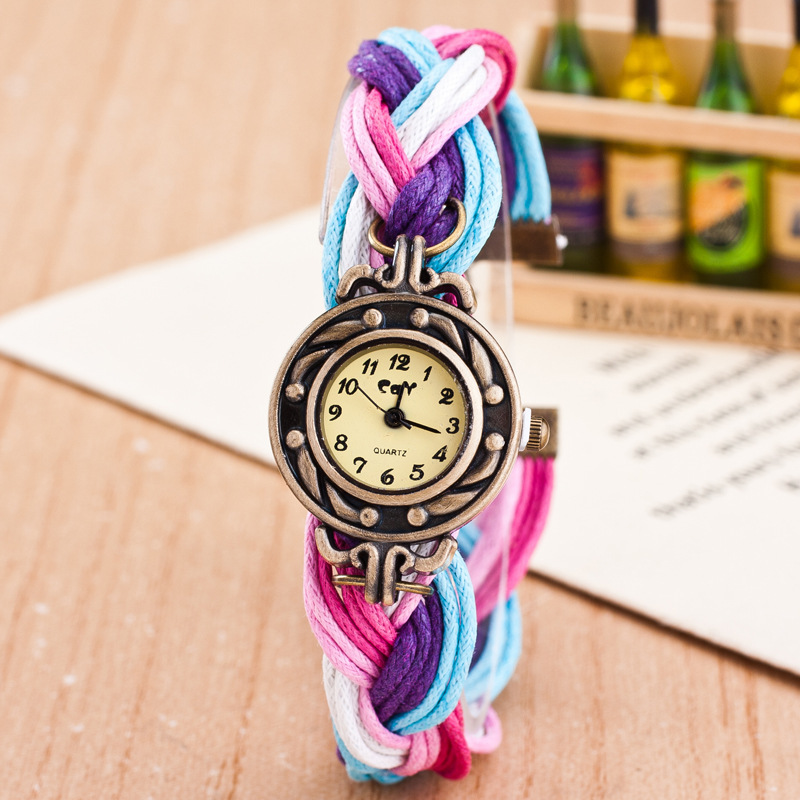 素女原版 麻花編織1116青古復古風女神手錶 韓版森女編織手鏈手錶工廠,批發,進口,代購