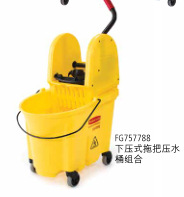 Rubbermaid FG757788 防溢下壓式拖把壓水桶組合 (黃色)批發・進口・工廠・代買・代購