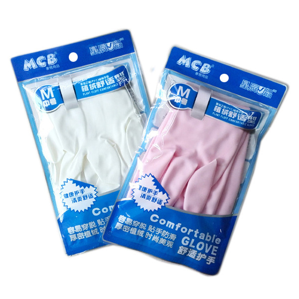MCB超強植絨舒適型PVC手套  時尚保暖傢務手套 傢庭清潔用品工廠,批發,進口,代購