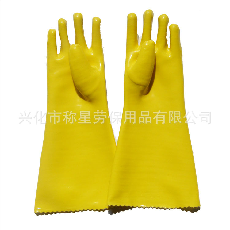 棉毛浸塑手套勞保用品手套傢用浸膠防護防水手套廠傢批發CX-128工廠,批發,進口,代購
