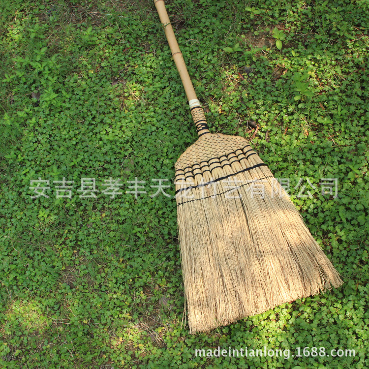 熱賣歐洲花園天然高粱草掃把 長柄掃帚 庭院掃把 手工掃把 傢用笤工廠,批發,進口,代購