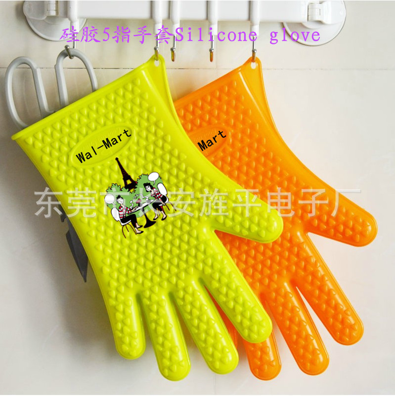 廠傢直銷新款現模現貨矽膠手套矽膠5指手套silicone glove廚房工廠,批發,進口,代購