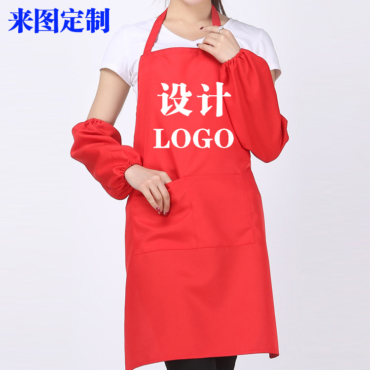 廣告圍裙 定製LOGO韓版新款印字滌綸製服呢掛脖禮品圍裙定做防水工廠,批發,進口,代購