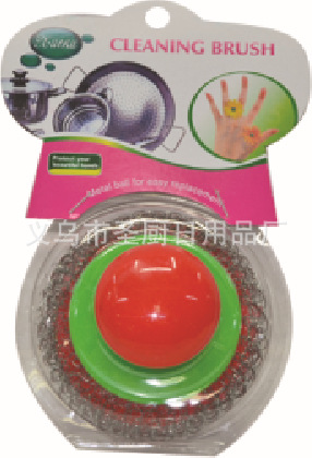 xuehu XS20100 泡殼 鍍鋅鐵絲彩球綠圓柄鍋刷工廠,批發,進口,代購