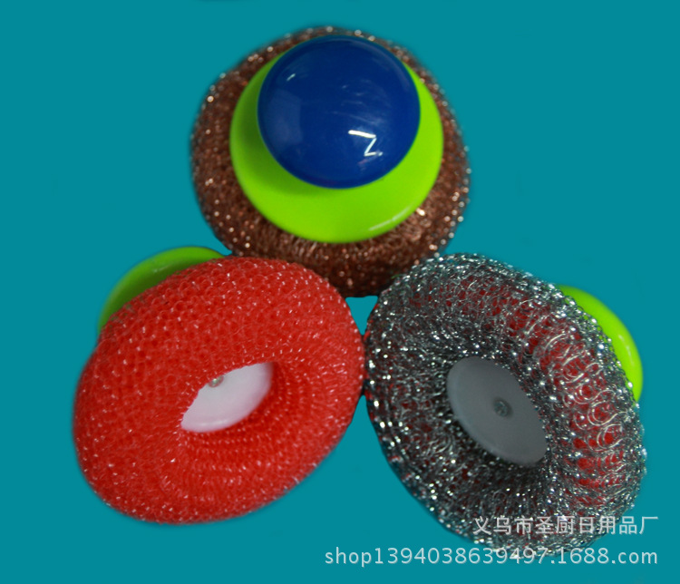 雪狐塑料網球清潔球 塑料絲清潔球圓 手柄清潔刷 廚房清潔必備品工廠,批發,進口,代購