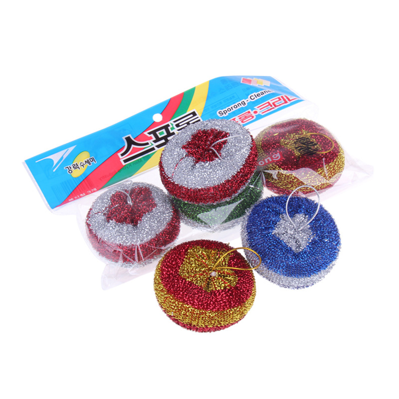 韓國日用品刷鍋球鋼絲球 韓國3P彩色洗碗球 洗碗塊特工廠,批發,進口,代購