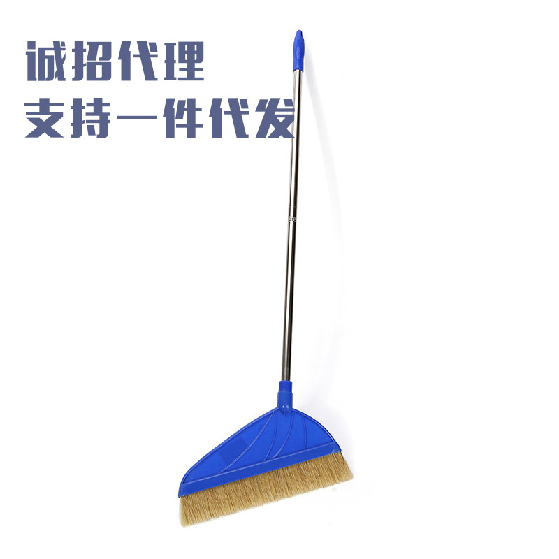 不銹鋼豬鬃毛掃把 品質款軟毛掃把笤帚 木地板懶人用品臺州廠傢工廠,批發,進口,代購