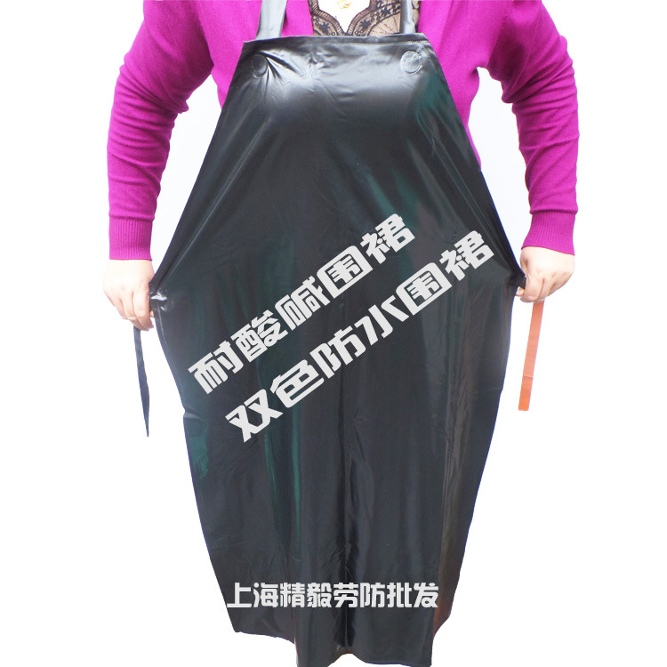 上海現貨PVC雙色耐酸堿勞保圍裙雙麵復合防皮圍裙防水防油耐磨批發・進口・工廠・代買・代購