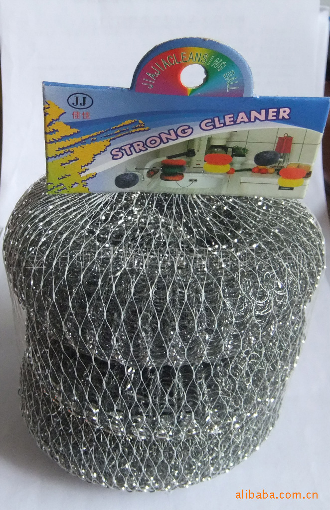 廠傢直銷可按克重定做各種規格鋼絲球不生銹鐵絲網清潔球網袋套卡批發・進口・工廠・代買・代購