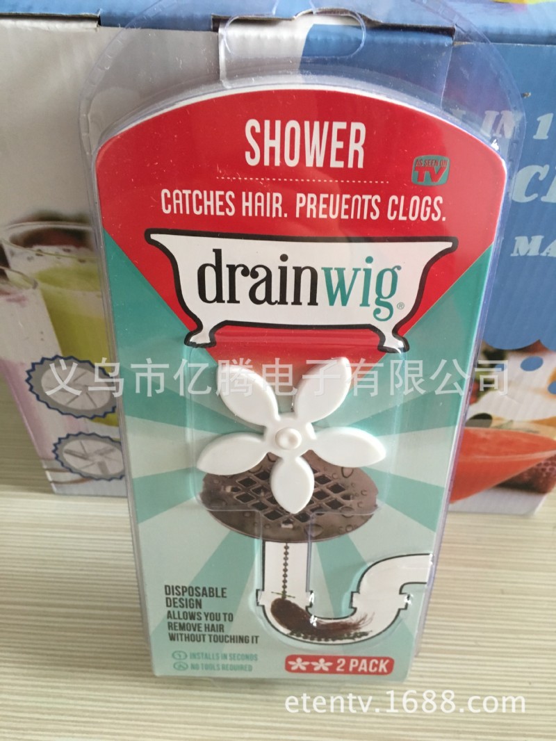 Drain wig毛發頭發清理器  下水道卷發疏通器 shower drainwig工廠,批發,進口,代購