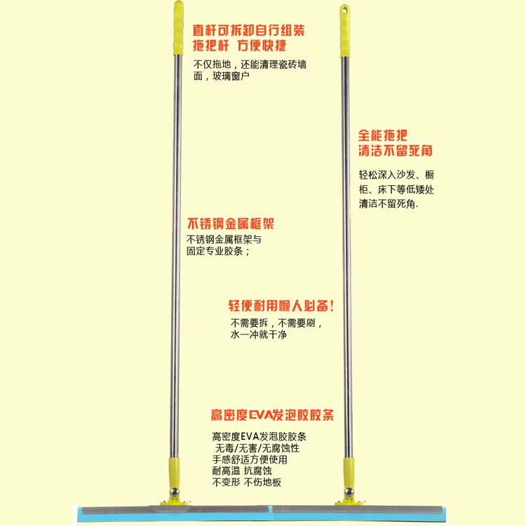 藍色泡沫條刮水器地刮傢KTV酒店賓館底麵清潔刮刀加厚不銹鋼批發・進口・工廠・代買・代購