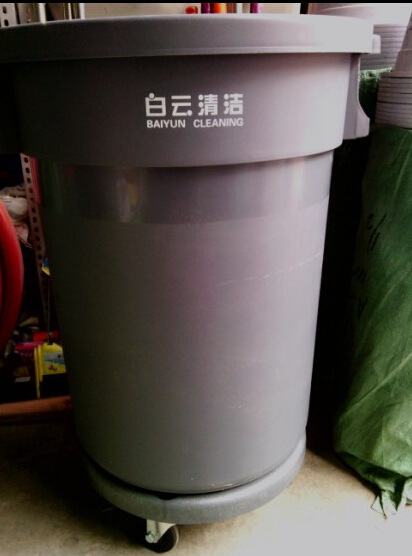 批發正品白雲垃圾桶80升帶輪圓形清潔垃圾桶塑料桶雜物桶AF07503批發・進口・工廠・代買・代購