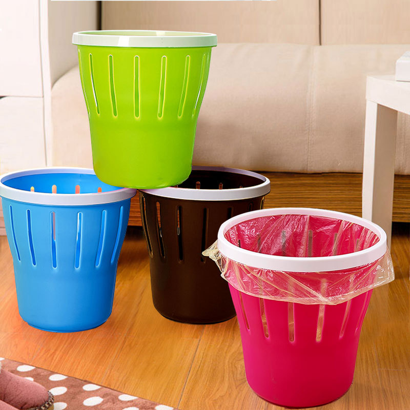 傢用垃圾桶帶壓圈廚房客廳衛生間垃圾筒創意塑料紙簍收納大號無蓋工廠,批發,進口,代購