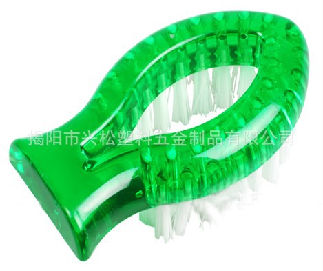 （青松塑料）供應塑料PP綠色魚型洗衣刷工廠,批發,進口,代購