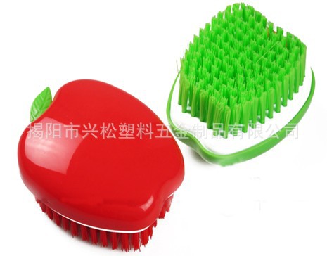 揭陽塑料廠傢 （青松塑料）供應塑料PP紅、綠色傢用蘋果型洗衣刷工廠,批發,進口,代購